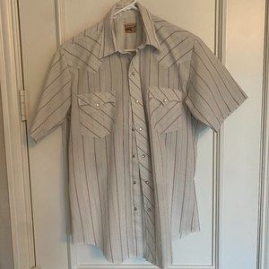 Vintage Montgomery Ward Western Wear Short Sleeve Shirt with Pearl Snaps